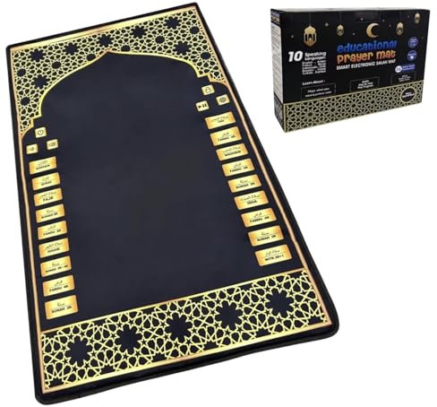 Imani Aksa Elektronischer muslimischer Gebetsteppich – interaktiver Gebetsteppich in 10 Sprachen