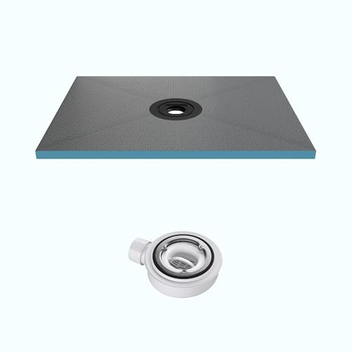 Mai & Mai Receveur de Douche à Carreler XPS 100x120cm avec Bonde Recoupable sur Mesure pour Douche