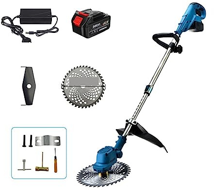 Tagliaerba Elettrico a Batteria da Giardino, 2000 W, 9 Pollici, Senza spazzole, tagliaerba Elettrico, tagliasiepi a Batteria, Strumento di potatura da Giardino Portatile Regolabile