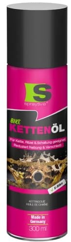 Spraytive 1 × 300ml Kettenöl-Spray - für Fahrrad & E-Bike - Fahrradkettenöl - reduziert Reibung & Verschleiß - schützt Kette, Ritzel & Schaltung - Bike Chain Oil - Kettenpflege - Made in Germany