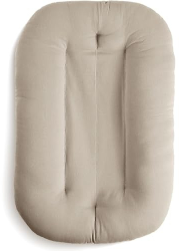 snuggle me® Babynest (0-9 Monate) - Premium Babynestchen Neugeborene, Weiche Bio-Baumwolle mit Fiberfill, kuschelnest coccon, 100% Maschinenwaschbar, Inkl. Reisetasche (Birch)