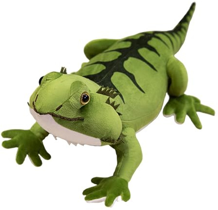 HOMEXYLYL Bartagamen Kuscheltier, Lebensechtes Reptilien Plüschtier für Kinder Und Jungen Kuscheliger Begleiter(Green,42cm/16.5in)