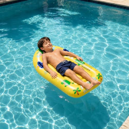 SilverChry Bouée Gonflable avec Poignées, Matelas Gonflable Piscine, Inflatable Mattress, Chaise Flottante Piscine, Matelas de Bronzage, Planche de Surf Gonflable, Chaise Longue Aquatique