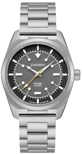 CADISEN Automatik Uhr Herren Titan TI-7 Autodyne Mechanische Automatikuhr AR Beschichtung Wasserdicht