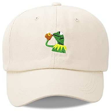 Raylarnia Herren marthasky Kermit der Frosch Tee Strapback Kappe nippen einstellbar beige