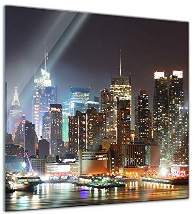 Bilderdepot24 Glasbild - New York IV - 20 x 20 cm - Deko Glas - Wandbild aus Glas - Bild auf Glas - moderne Glasbilder - Glasfoto - Echtglas - kein Acryl - Handmade