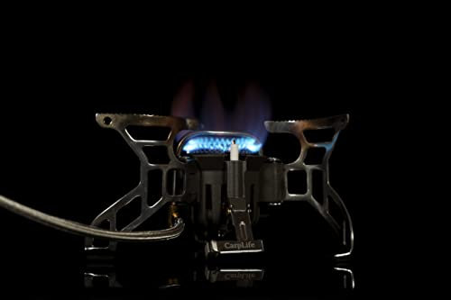 CarpLife Stove CLS-3500 - Lightweight Portable Gas Stove 380g – Stainless Steel Mini Portable Gas Cooker - Single Burner Hob for Cooking Outdoors, Fishing, Camping, Hiking, Backpacking & Road Trips