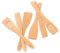 6-tlg Pfannenwender Set Holz Buche (6x Pfannenwender 30cm Länge)
