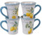 Certified International 23122SET4 Tasse Citron, 4 verschiedene Designs, Keramik, mehrfarbig, 4 Stück