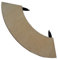Anstecktisch 1/4 für 80cm 5mm Feuerplatte Umrandung 25x100cm Tisch #22