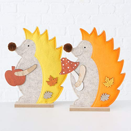 Igel Dekofigur Herbst Filz H 31 cm orange oder gelb Stückpreis