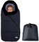 Orzbow Babyfußsack Kinderwagen Winterfußsack Buggy,Baby Schlafsack Babyschale Winter,mit Zwei-Wege-Reißverschluss Waschbar Abnehmbarer Pelzkragen Passend für Alle Kinderwagen (Schwarz)
