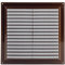 Steinberg14 Griglia di Aerazione Rettangolare 250x250 mm - Griglie di Aerazione in Plastica Marrone - Serranda di Scarico dell'aria con flangia - Coperchio di Sfiato Interno a Parete e a Soffitto