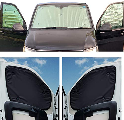 Covprotec TB10385BLK-H Fensterblenden-Set + Aussparung. Wendbar, Thermisch, Rückseitenfarbe: Schwarz