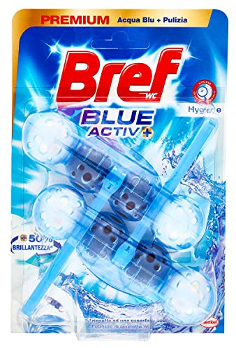 Bref Bref WC Blue Activ+, Duftreiniger, WC-Reiniger in Tabletten, gereinigt, frisch, 100 g
