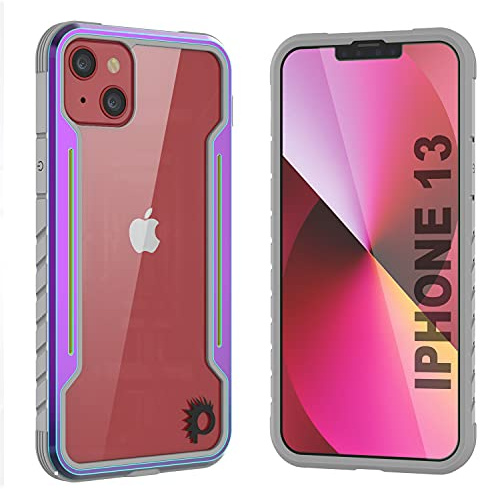 Punkcase Entworfen für iPhone 13 [Avenger Defense Series] Schutzhülle in Militärqualität mit Aluminiumrahmen [transparente Rückseite] Ultimativer Fallschutz für iPhone 13 (6,1 Zoll) (2021)