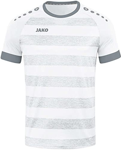 JAKO Kinder Trikot Celtic Melange (Kurzarm), Weiß/Steingrau, 128