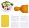 LVYIQI 1 lot de moules à sushi en forme d'animal de dessin animé chien, chat, lapin, panda, nori, riz - Outils japonais pour faire des sushis - Gadget de cuisine portable (orange)