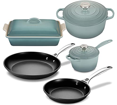 Le Creuset Basic Kitchen Essentials Batterie de cuisine 8 pièces Sel de mer