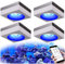 PopBloom RL90 WiFi Led Aquarium Beleuchtung 400W,Meerwasser Aquarium led volles Spectrum Aquarium Lampe mit Timer für Reef Coral SPS/LPS Fischaquarium,APP unterstützt Deutsch (4 Lampen mit Hängeset)