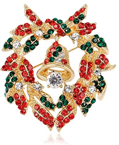 Weihnachtskugel Glocken Girlande Brosche Corsage