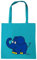 Logoshirt® Die Sendung mit der Maus I Elefant I Happy I Baumwolltasche I türkis I Lizenziertes Originaldesign