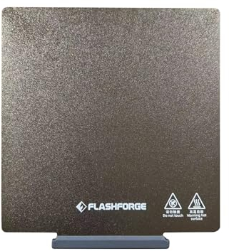 FLASHFORGE Adventurer 5M/5X/5M PRO Upgrade PEI Powder-Coated Platform, Tool-Free Model Removal, Automatic Separation After Cooling