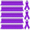 WANDIC Lot de 500 Broches de Sensibilisation au Cancer du pancréas, à la Violence Domestique, au Lupus, à la maladie d'Alzheimer, au Cancer du pancréas, Violet, 7,5 cm, Polyester