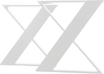 modernLOFTart Bankbeine Tischbeine - DIY Möbelfüße 100x10cm Weiß - Moderner Industrie-Look für Ihr Wohnzimmer - Metall Industrial Tisch Bank Sitzbank Couchtisch Kufen - Breite 50cm, Höhe 42cm