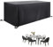 IKDZCM Abdeckung für Gartenmöbel 220x100x80cm/LxWxH Schwarz Gartenmöbel Abdeckung Wasserdicht Abdeckplane Gartenmöbel Winterfest Schutzhülle Gartentisch Abdeckung für Möbelsets Tische und Stühle