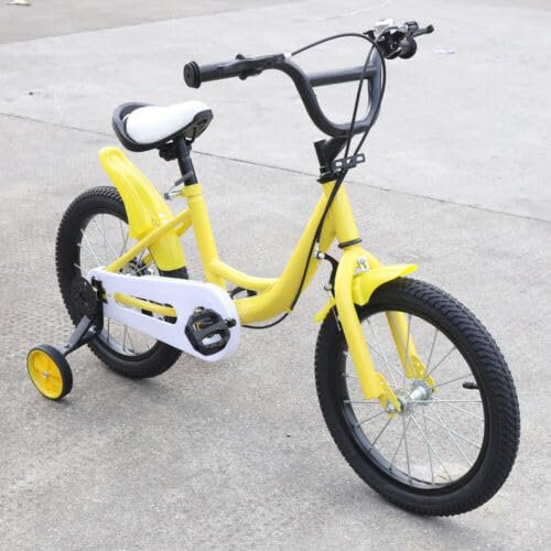 WEIGR Kinder Fahrrad 16 Zoll Kinderfahrrad Tretfahrrad für ab 4-7 Jahre Jungen und Mädchen Höhenverstellbar Kinder Fahrrad mit Hilfsrad Doppelbremssystem