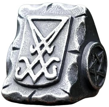 WEAV Neuer Sigi Lucifer Satan Ring Herren Punk Ringe Damen Band Schmuck Geschenk Vintage