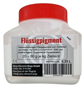 Grey Element Shop Flüssigpigment Farbe Weiß 16L – Hochkonzentrierte Pigmentdispersion für Beton, Harz, Gips, Wandfarbe & mehr – Universelle Farbpaste für Innen & Außen
