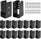 Andorm 2X4 Concealed Joist Hanger Bracket for Wood 16 Pack, Pergola Rafter Bracket 2 x 4 Powder Coated Black with Screws for Beam/Swing/Handrail/Fence