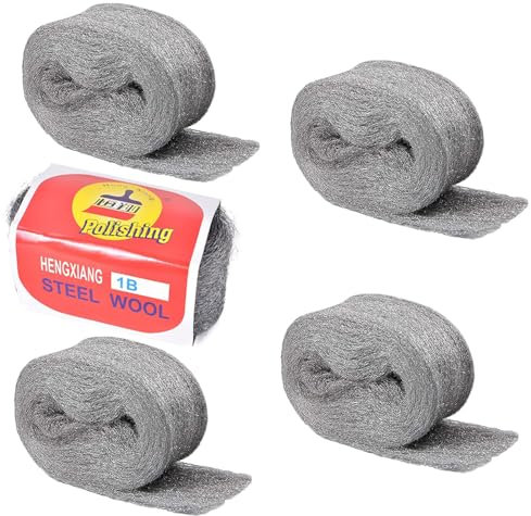 Stahlwolle, 5 Rollen Stahlwolle Gegen Mäuse, 17,5 M Stahlschwamm 0000, Stahlwolle Schwamm Fein Für Löcher Und Wand Risse Von Haus, Haus, Garage Und Garten Und Für Reinigen Und Polieren