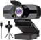 Gubbett Webcam 1080P Full HD, Webcam PC avec Microphone, Caméra Web USB avec Trépied, pour Ordinateur de Bureau et Portable, pour Vidéo, Études, Vidéoconférence, Enregistrement, Jeux, Cours en Ligne