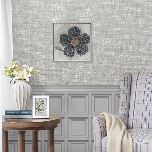 Swehooirt Grey Wallpaper Neutral Panelling Wallpaper Panel Effect for Media Wall Kitchen Wallpapers Living Room Bedroom for Adults
