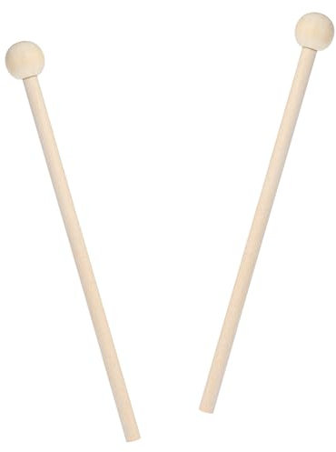 Nogeqi 2 Stück Holzschlägel 20.5cm, Xylophon Sticks Klangstab, Xylophon Schlägel Holz, Schläger für Glockenspiel Mallet für Glockenspiel Holzblock Erwachsene