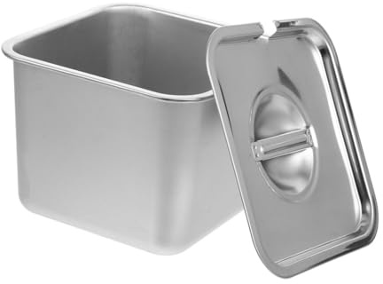 LIFKOME Eiscremebox aus Edelstahl für Gefrierschrank, Silber, 1 Stück | Eisbehälter für Speiseeis Edelstahl, Luftdichte Aufbewahrung für Hausgemachtes Eis, Tragbar