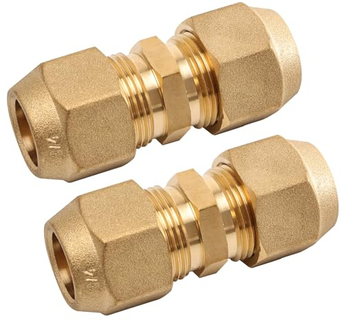 3/4 Klimaanlagen Verschraubung Set, 2 Stück Doppelnippel für Kupferrohre, 3/4'' Kupferrohrverlängerung für Gelenk-Doppelverbinder, Kupferrohrdurchmesser für Schlagmutter 19,2 mm Kupferrohr Zubehör