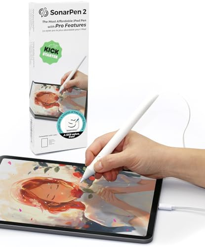 SonarPen 2 - Druckempfindlicher Stylus für iPad mit 2.000 Zeichenstunden