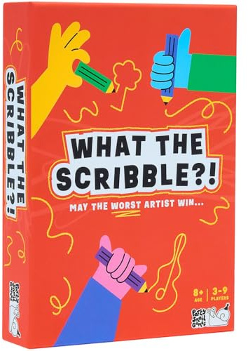 Party Snail Games What The Scribble?! - Das lustige Zeichenspiel für Kinder, Jugendliche, Erwachsene und Familien | Schnell zu lernen | Möge der schlimmste Künstler gewinnen!