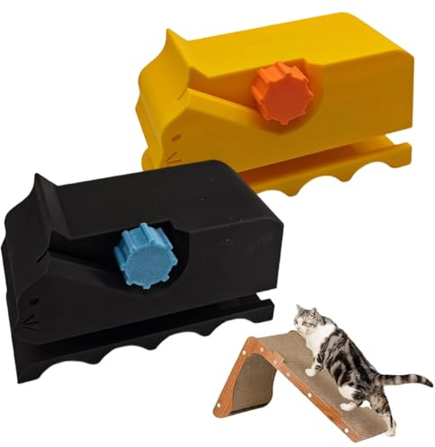 Cortador de Cartón para Rascar Gatos, Cortador de Cartón Impreso en 3D, Cortadora de Tablero Rascador para Gatos, Hacer sus Propios Muebles caSas para Gato - 2 Piezas
