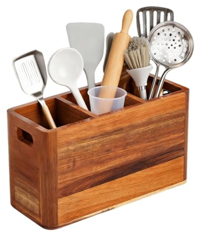 Soporte de madera para cuchara y espátula, para cubiertos, cuchara, espátula, casa, restaurante, armario, despensa