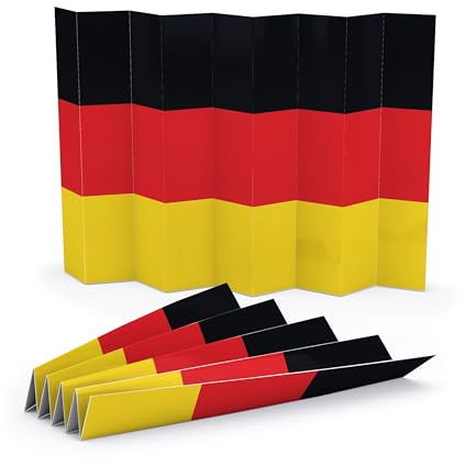 FLYERALARM Klatschpappen mit Flagge I Public Viewing Fanartikel für Fußballspiele, Sportevents & Stadion Besuche I 5 oder 10 Stück I Fanklatschen zum Anfeuern