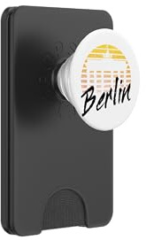Berlin Skyline Germany Retro Vintage Sunset I Love Berlin PopSockets PopWallet for MagSafe