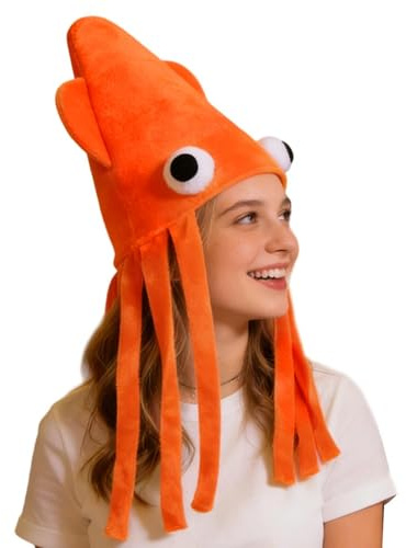 Verrückte Hüte für Kinder Lustige Tintenfisch Kostümhüte | Verrückte Kostümhüte Für Halloween, Weihnachten, Geburtstagsfeiern, Fotografie, Bühnenauftritte, Kinder, Erwachsene,