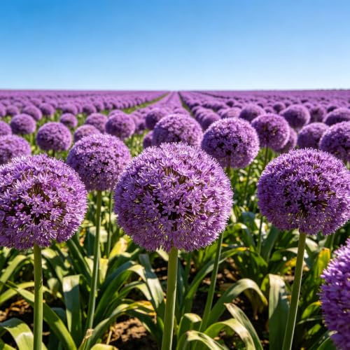 Allium Globemaster Zwiebeln XXL, mehrjährig und winterhart mit markanten großen Blütenständen-F-6zwiebeln
