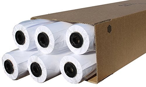 CABRO 501067-50 Qualitäts-Plotterpapier, 6 Rollen, 80 g, 1067 mm x 50 m, Ideal für Pläne, Cad-Skizzen, weiß