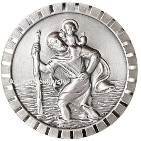 Richter Heiliger St. Christophorus Medaille Emblem Plakette 4,5 cm HR Art. 183